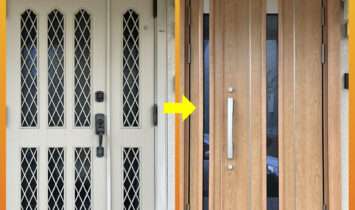 I様邸玄関ドアビフォーアフター